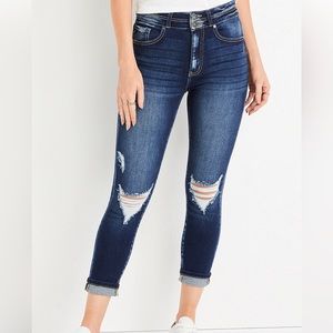 KanCan™ High Rise Ripped Cropped Jean
